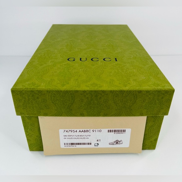 Gucci MAC80 Women's White Leather GG Double G Logo Ace Sneakers Size EU 41 - Picture 2 of 12